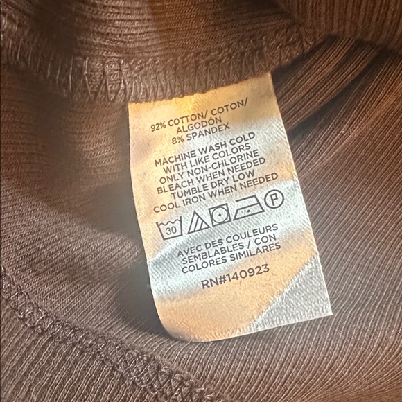 NWT LOFT Womens Dark Brown Short Sleeve Mock Neck Tee - Picture 8 of 9